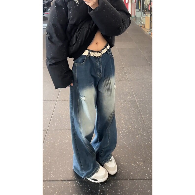 男生牛仔裤美式潮流长裤A21-P45,男装牛仔裤,电商D312