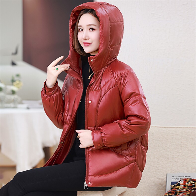加厚保暖连帽羽绒棉服女2024冬新款中年妈妈宽松百搭洋气棉袄外套,女装羽绒服,婷思杰（原婷想服饰）