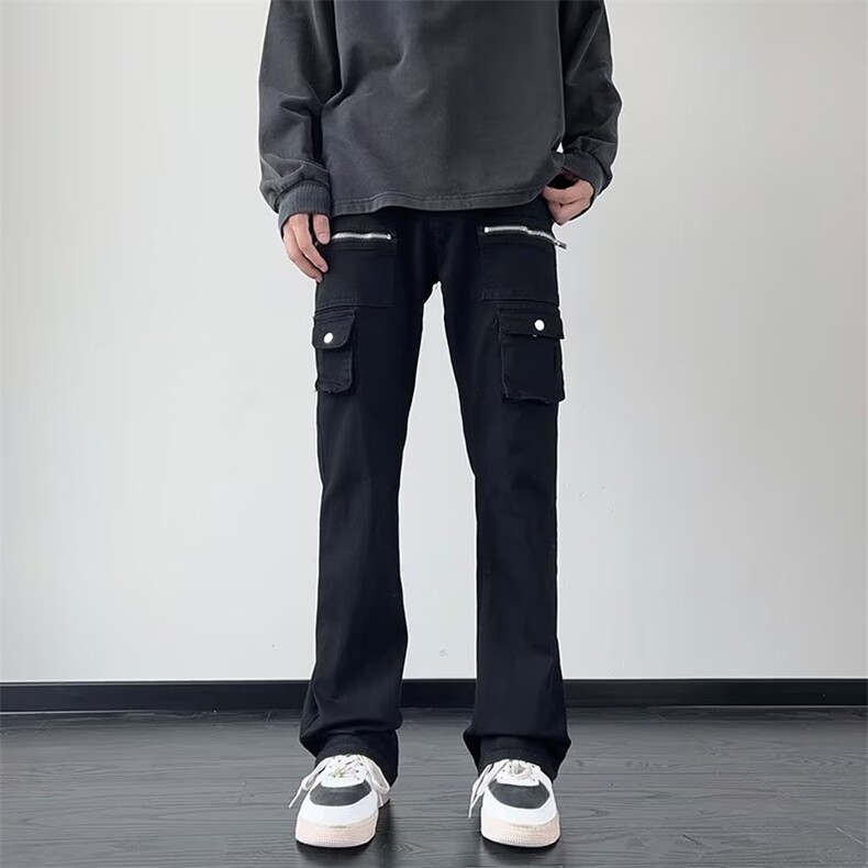高街帅气牛仔裤男韩版潮流大口袋个性2023秋新款ins长裤RK897-P62,男装牛仔裤,星座412-3