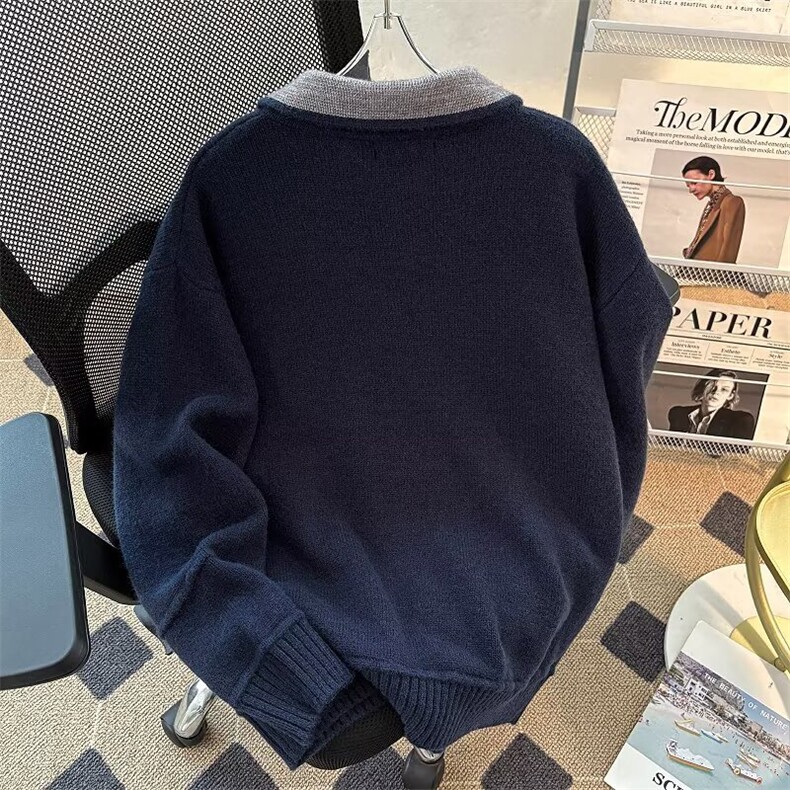开衫毛衣外套男春秋户外休闲立领夹克上衣男款5612P58,男装针织衫/毛衣,星座410-2
