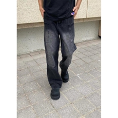 牛仔裤男款青年阔腿宽松慵懒松弛感工装牛仔裤直筒长裤NA058，男装牛仔裤，星座1116A（原606A-3）