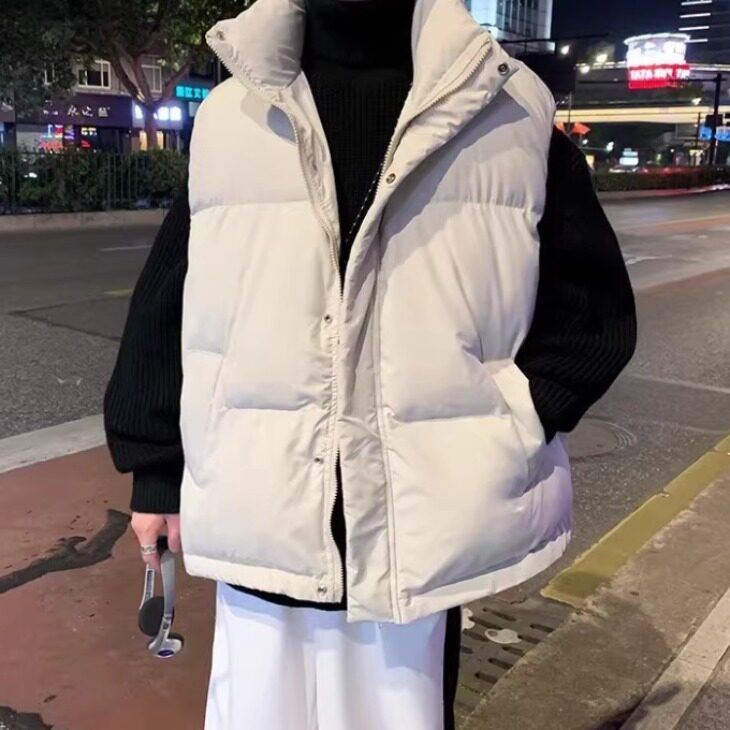 美式冬季棉马甲男女加厚保暖棉服外套复古韩版潮宽松情侣棉袄外套,男装棉衣,星座715-4