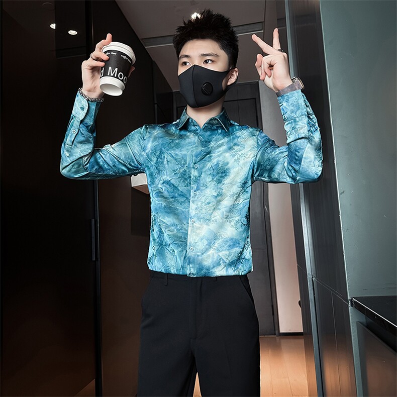 店主风英伦衬衫男印花提花社会小伙高档面料301C-CS10-特P60控89,男装衬衫,星座301C（原B323）