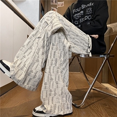 2025秋季美式拼接格子扎染设计潮流休闲裤B315-K25341-特p35控68，男装休闲裤，电商B315