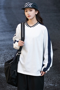 2025可二开美式复古撞色拼接纹提花V领冰丝速干球服TC3213-P35图片
