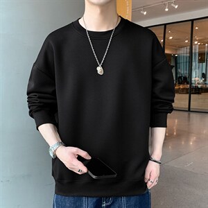 好质量！男士长袖t恤卫衣男秋季潮牌衣服学习潮流百搭W623图片
