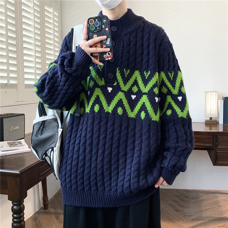 【新品】2025秋冬男士时尚休闲百搭针织连帽毛衣潮流-M239-P68，男装针织衫/毛衣，星座1105-1