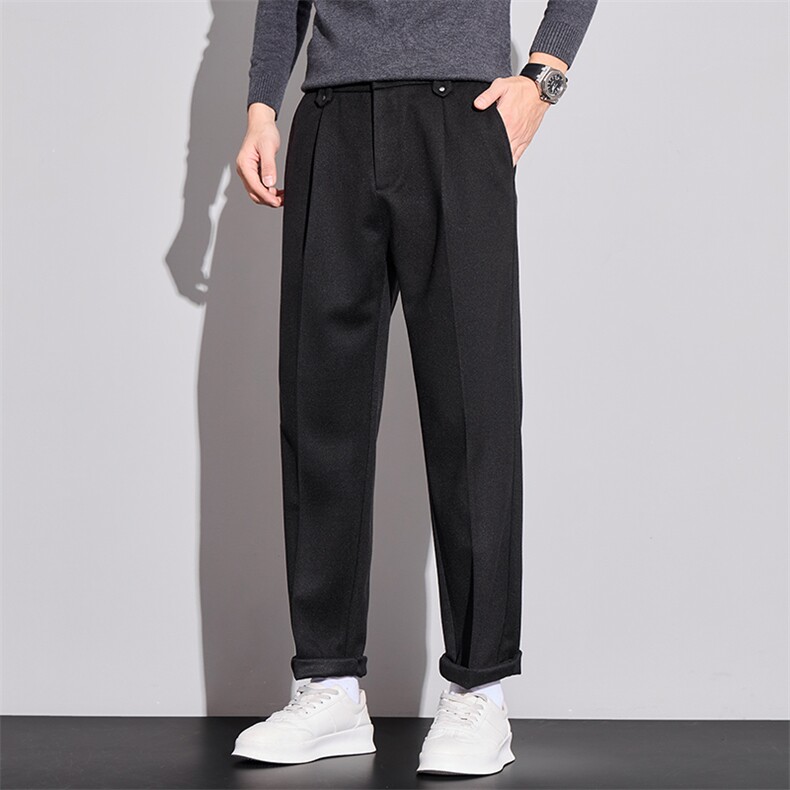 毛呢西裤男士宽松直筒长裤2025年秋季新款潮流商务休闲裤K686-P50，男装西裤，星座610（原A335）