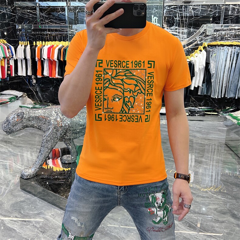 新款时尚高端精品欧货夏季男T恤短袖潮流抖音A227B-A-717-P48,男装T恤,电商A227B（原钱塘4066-1）