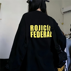 打底衫美式260g重磅长袖T恤小领口打底衫内搭黑色男宽松秋冬潮，男装T恤，星座506A