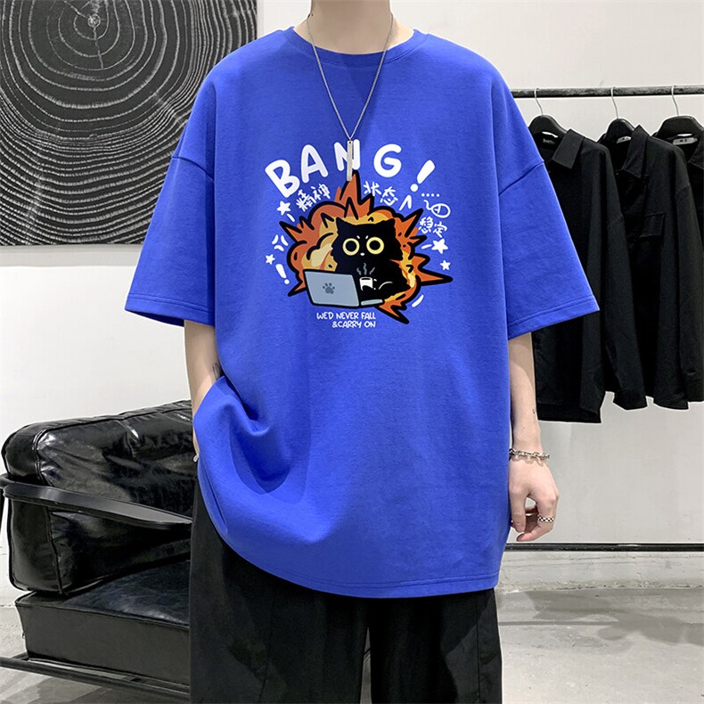230g重磅纯棉短袖t恤男大码半袖半截袖DX17405-P20,男装T恤,电商A040