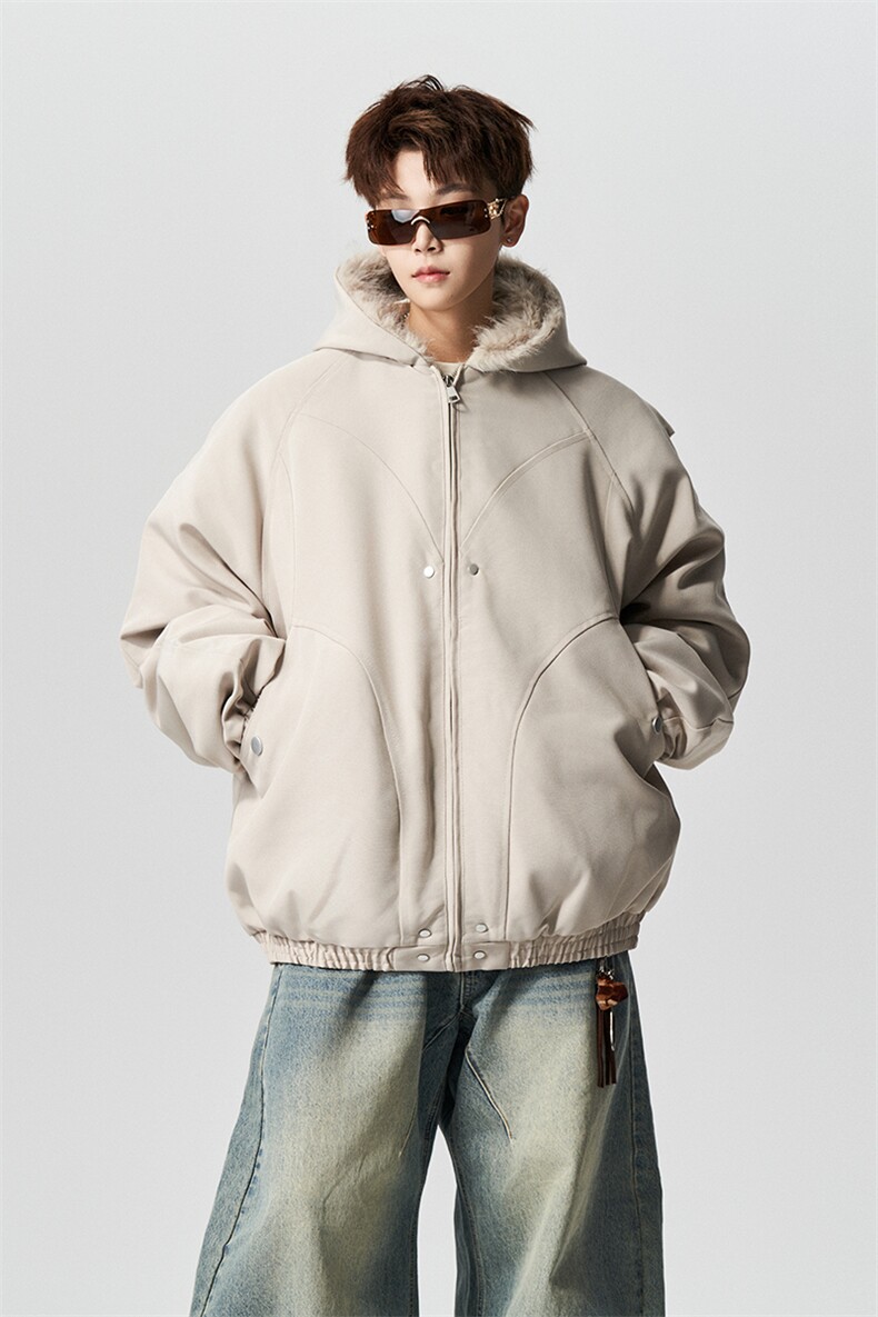 有长图冬季大毛领连帽棉衣服男宽松工装羽绒棉袄外套MF00372/P135,男装棉衣,电商B316