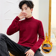 男跑量新款半高领针织衫毛衣时尚1018-M001加绒-P29-4XL-5XL-P32，男装针织衫/毛衣，星座1018