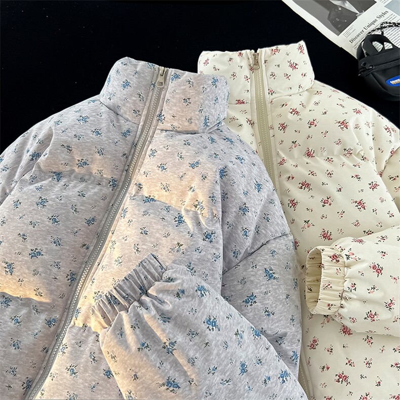 数据款！短款加厚棉服冬季碎花面料情侣立领棉衣CM98902-P78特,男装棉衣,星座815A