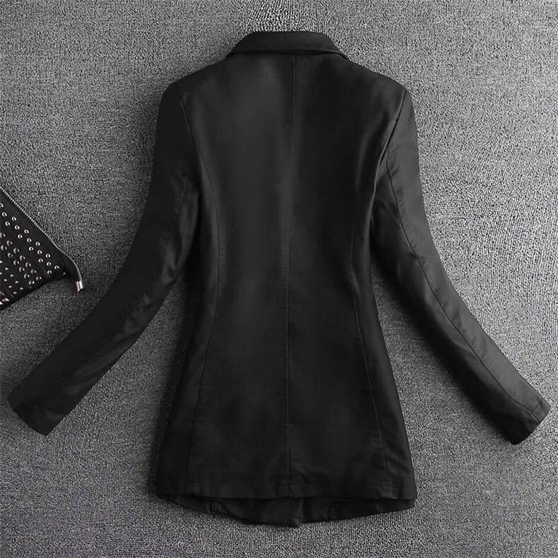 秋季洋气百搭女装皮夹克小西装皮衣时髦18883P120控165,女装皮衣,艾青服饰