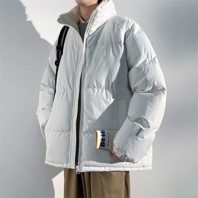 港风冬季新款立领棉服中性情侣风潮牌百搭棉衣外套111-P75图片