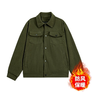 2025秋季新款灯芯绒棒球领复古潮流薄中年爸爸夹克男潮JK3136-P48图片