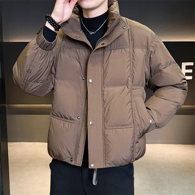 店主风2025新标90白鸭立领面包服短款羽绒服男LMS2502-P310,男装羽绒服,电商D240-242
