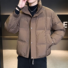 店主风2025新标90白鸭立领面包服短款羽绒服男LMS2502-P310，男装羽绒服，电商D240-242