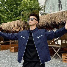 26春装高品质老钱风立领夹克外套男女美式潮牌拉链工装风宽松上衣，男装夹克，电商A486