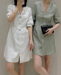 【现货】复古钻领连衣裙2色,女装连衣裙,ONE(2F)