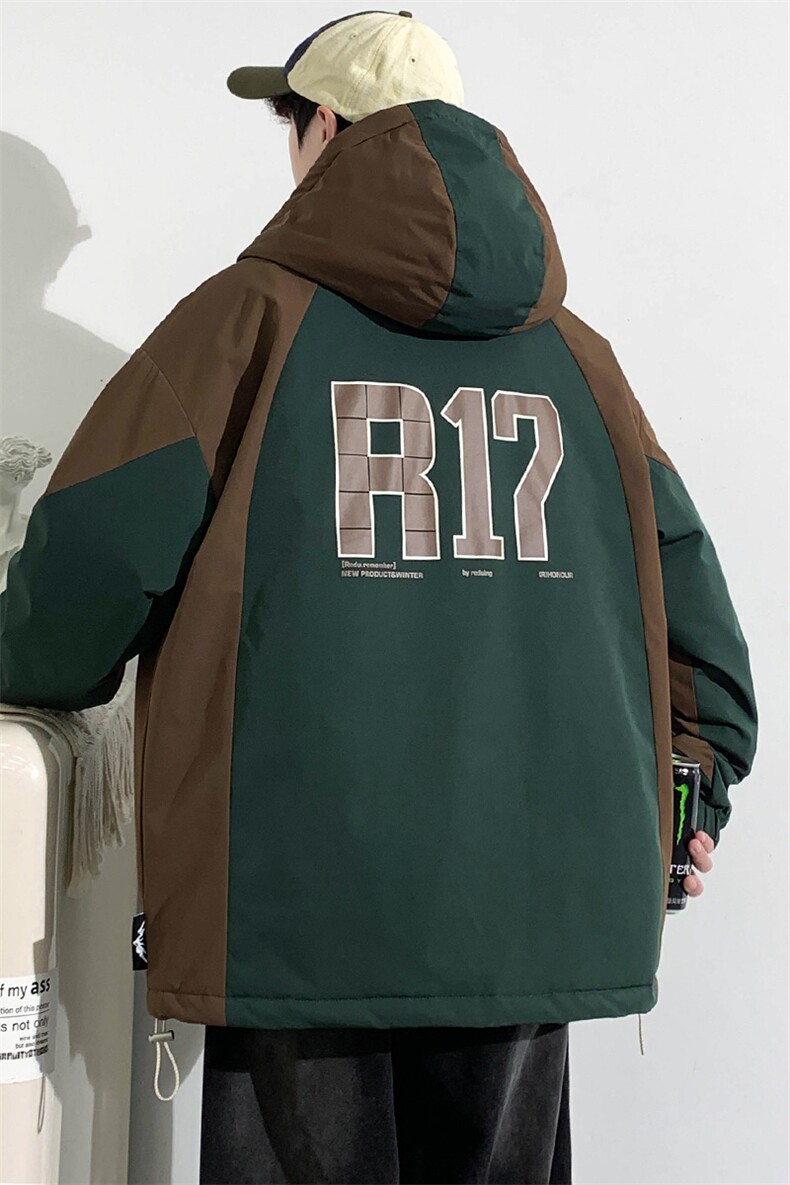 冬上新加棉保暖棉服潮青少年连帽棉衣外套男女8325-P110控价158,男装棉衣,电商A441-1