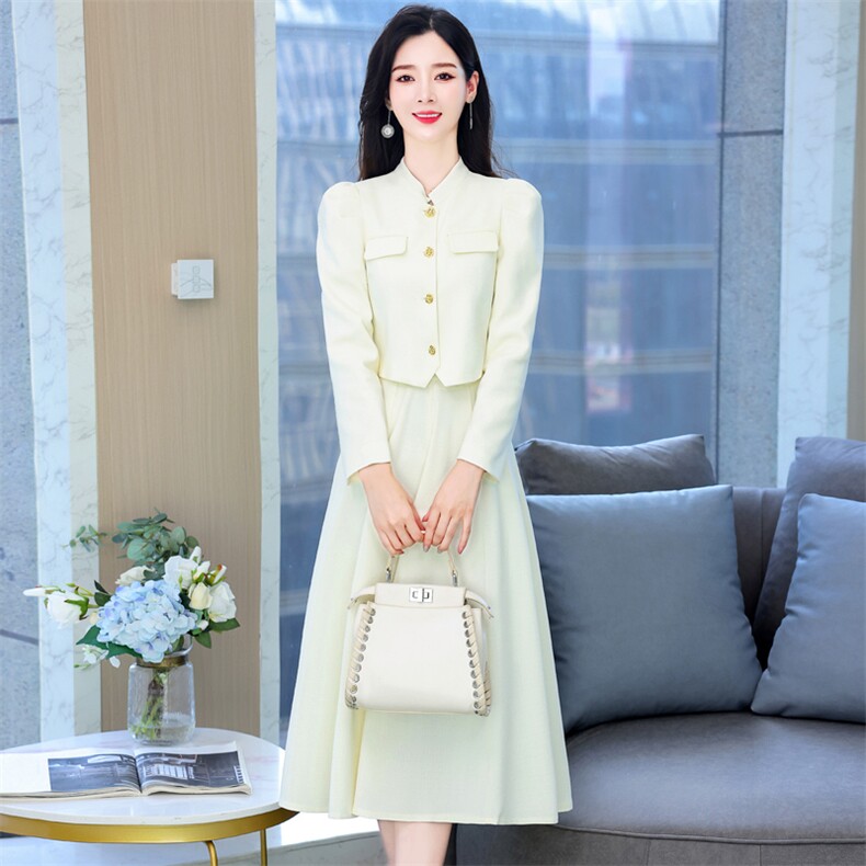 职业套装女高级感2024春秋新款时尚气质女神范短外套半身裙两件套,女装套装/套裙,卡杰菲