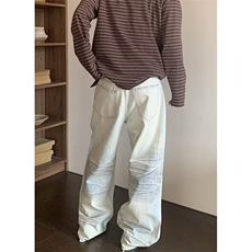 弯刀美式复古宽松早设计感直筒阔腿牛仔裤男休闲裤长裤NK2645，男装牛仔裤，星座1116A（原606A-3）