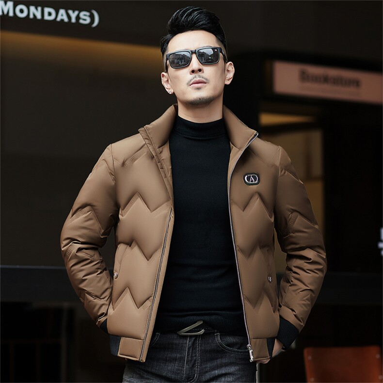 ZMS-M8839新款冬季男士白鸭绒羽绒服立领保暖外套修身大衣,男装羽绒服,电商B360