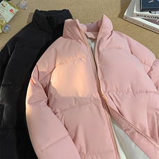 1506/MY100/P50立领极简风男女情侣韩版百搭纯色面包棉服棉衣，男装棉衣，星座1506