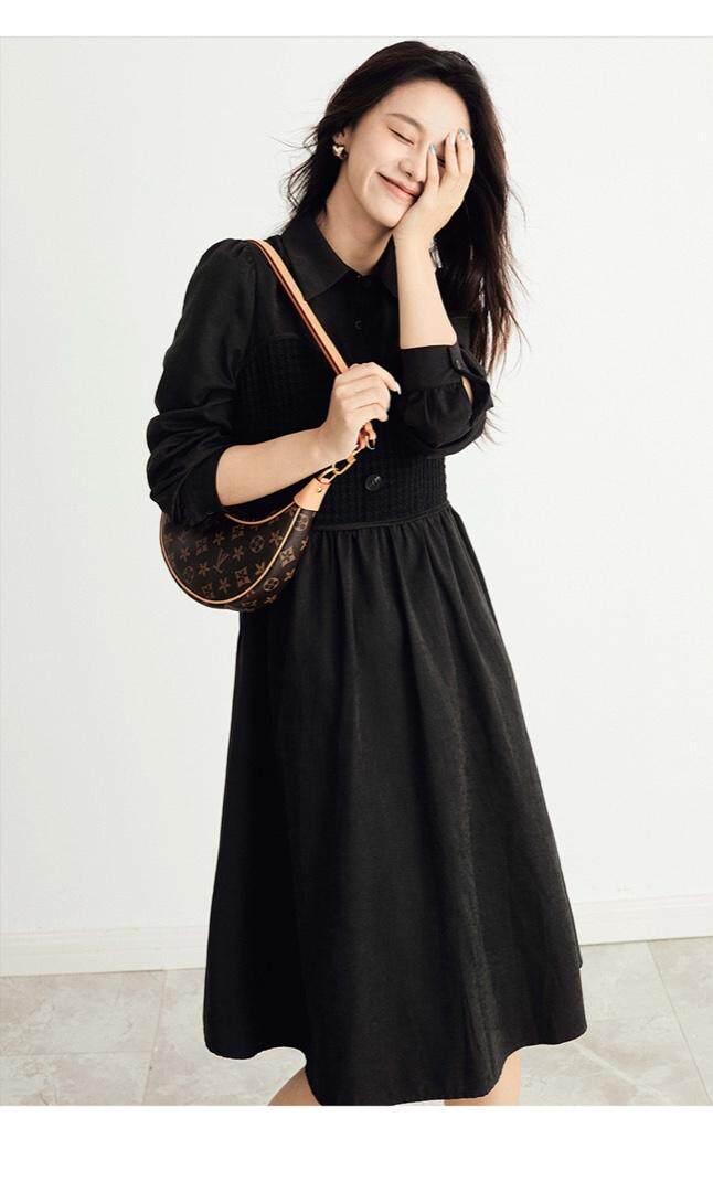 【现货】22秋季新品拼接修身连衣裙，女装连衣裙，"JINI PIUS及加"