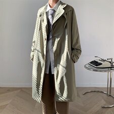 910A-Y33秋装长款风衣情侣嘻哈潮流韩版宽松大码外套男，男装风衣，星座910A