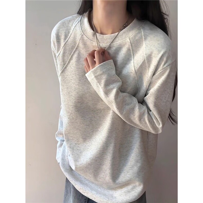 5547-P38新款美式复古拼接肩甲空气层百搭运动卫衣,女装卫衣/绒衫,星座617A-2