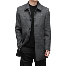 CSYM99701钱塘2020-2中年男士新款商务休闲简约毛呢外套P255，男装毛呢大衣，钱塘207-2