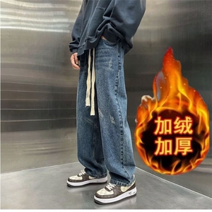 【加绒加厚不加价】美式牛仔裤男宽松透气P42Y51818