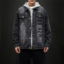 jk821-p85M-5XL黑墙ins牛仔夹克绣花破洞大码男日系CITYBOY，男装夹克，星座103A