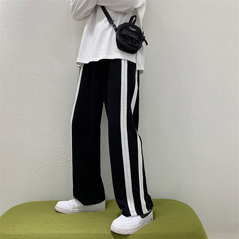 夏季薄款阔腿裤ins潮宽松直筒休闲运动裤垂感百搭长裤K1327-P28,男装休闲裤,星座512-2