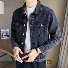 春秋牛仔外套男士韩版修身潮流青年夹克，男装工装外套，星座410-7