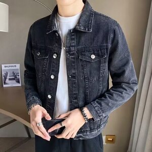春秋牛仔外套男士韩版修身潮流青年夹克图片