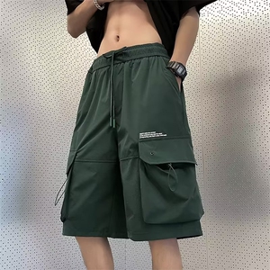 美式机能工装短裤男夏季潮牌外穿宽松五分裤子高街休闲D1430-p35图片