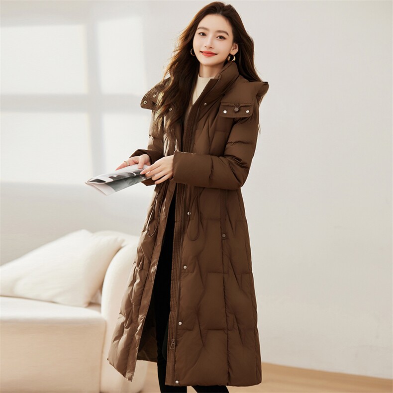 90白鸭绒羽绒服2025冬装新品保暖轻盈中长款加厚图片
