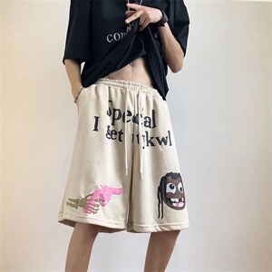 夏季高街美式复古运动短裤街头潮潮牌情侣五分裤男 K3371-P28图片