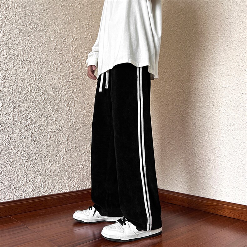 港风 抖音品质欧绒休闲裤长裤拖地裤A014-DY2181-P60控88图片