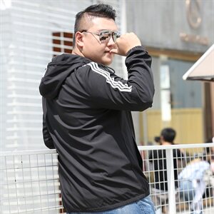 男大码薄款休闲运动夹克外套5032-1_JK356(M-4XLP60A4XL-9XLP70,碧绿色的包包搭配什么衣服图片