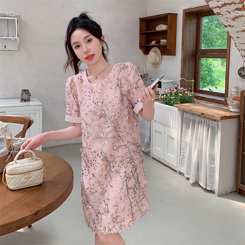 高级感气质重工刺绣亮片连衣裙2931P145K218,女装连衣裙,2C029