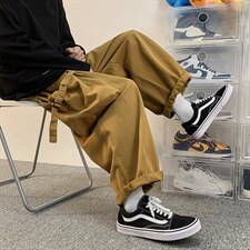 2025秋季装男女款ins潮中性风宽松大筒束脚裤休闲裤K442/P55，男装休闲裤，星座608A