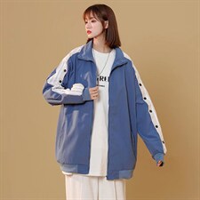 盐系炸街外套高街排扣棒球服韩版潮流港风夹克男女潮牌WT8818-P45，男装夹克，星座1008-1