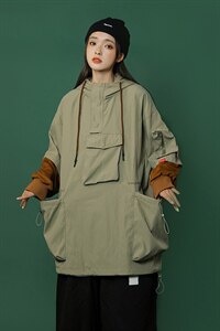 【】A003-HJ5131-P85新款假两件拼接连帽套头夹克 蒙马特图片