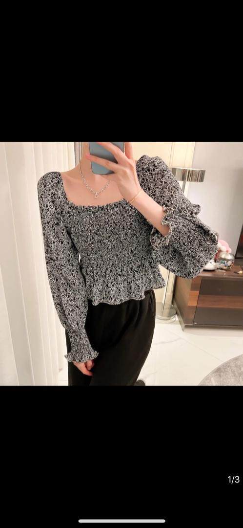 现货春季新款设计师钉珠花色雪纺上衣，其它，CHERRY·印