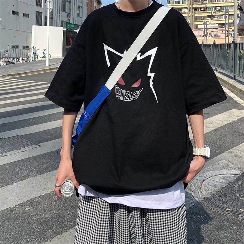 男纯棉圆领T恤印花宽松短袖T173P28,男装T恤,星座1116-2
